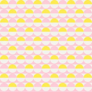 Seamless abstract geometric pattern. Simple design circles stripes.pastel Stock Illustration
