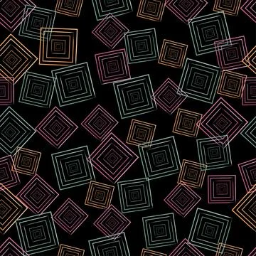 Seamless abstract geometric pattern of squares Stock Illustration