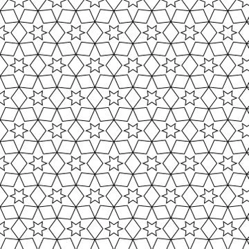 Seamless abstract geometric pattern on white background. Stock Illustration