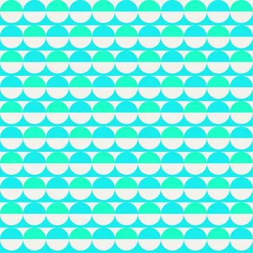 Seamless abstract geometric pattern.Simple circles wave stripes. pastel palette Illustrazione stock