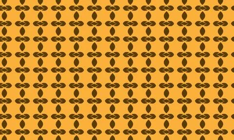 Seamless abstract geometric vector pattern in mustard yellow and brown tones Stock Illustration