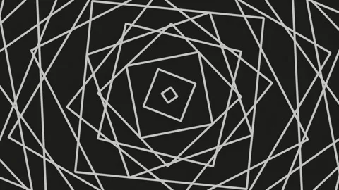 Seamless abstract geometric white line pattern on black background, futuris.. Stock Footage 340380430