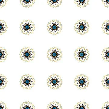 Seamless abstract geometrical pattern, colored digital illustration Stock Illustration