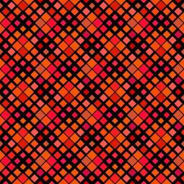 Seamless abstract geometrical red diagonal square pattern background イラスト素材