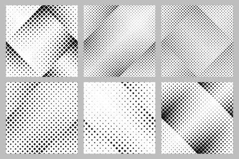 Seamless abstract geometrical square pattern background design set Stock Illustration