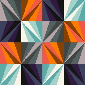 Seamless abstract geometry pattern with colorful triangles Stock-Illustration