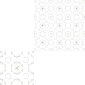 Seamless abstract gray pattern with snowflakes, lace pattern. Stock Illustration