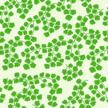 Seamless abstract green pattern with leaves , vector floral background Stock Illustration