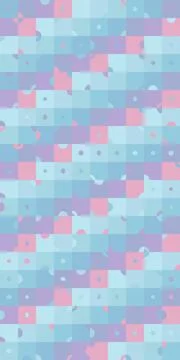 Seamless abstract grid of translucent squares, circles, and rounded shapes .. Stock Illustration