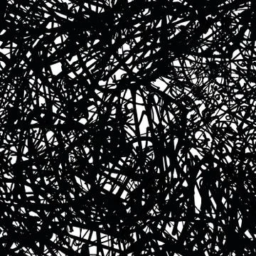 Seamless abstract grunge background. Black and white pattern of repeating ele Stock Illustration