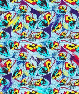 Seamless abstract hand dawn pattern with curved lines, shapes for your creative 스톡 일러스트