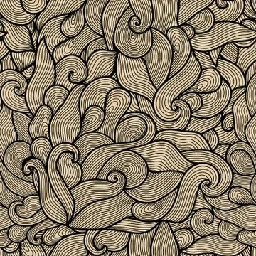 Seamless abstract hand-drawn pattern, waves background. seamless pattern can  스톡 일러스트