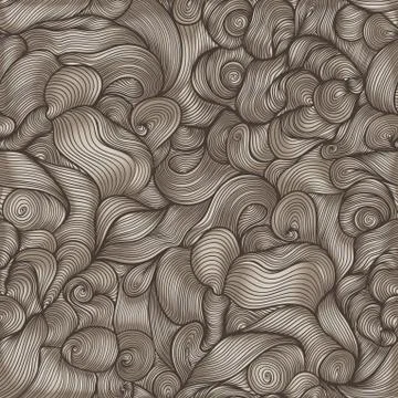 Seamless abstract hand-drawn pattern, waves background. seamless pattern can  Stock Illustration