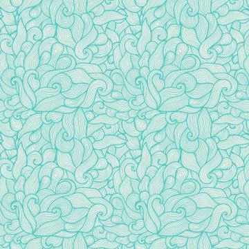 Seamless abstract hand-drawn pattern, waves background. seamless pattern can  Stock Illustration