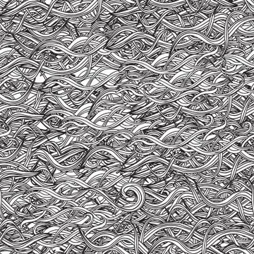 Seamless abstract hand-drawn pattern, waves background. seamless pattern can  Illustrazione stock