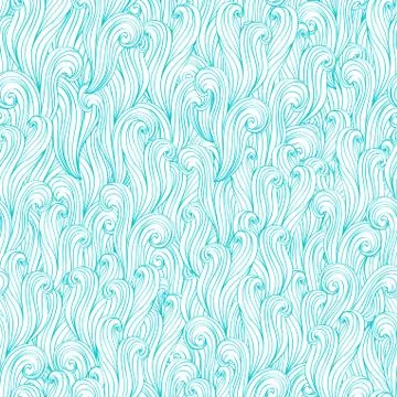 Seamless abstract hand-drawn pattern, waves background. seamless pattern can  Illustrazione stock