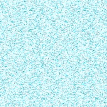 Seamless abstract hand-drawn pattern, waves background. seamless pattern can  Stock Illustration
