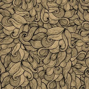 Seamless abstract hand-drawn pattern, waves background. seamless pattern can  Stockillustratie