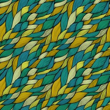 Seamless abstract hand-drawn pattern, waves background 스톡 일러스트