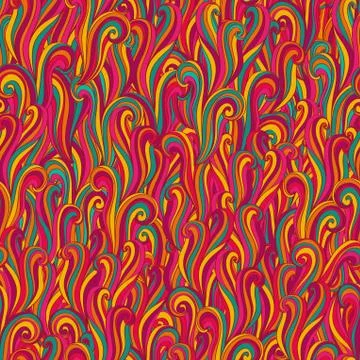 Seamless abstract hand-drawn pattern, waves background. seamless pattern can  Stock Illustration
