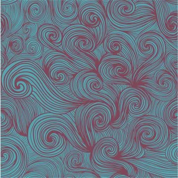 Seamless abstract hand-drawn pattern, waves background. seamless pattern can  Stock Illustration