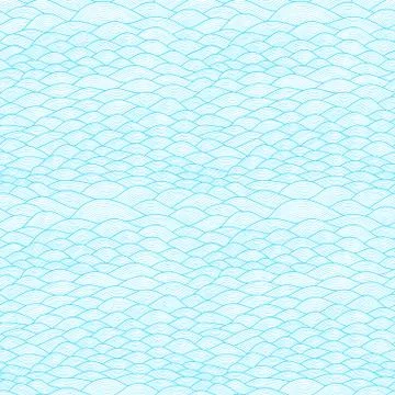 Seamless abstract hand-drawn pattern, waves background. seamless pattern can  Stock Illustration