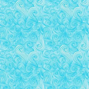 Seamless abstract hand-drawn pattern, waves background. seamless pattern can  Stock Illustration