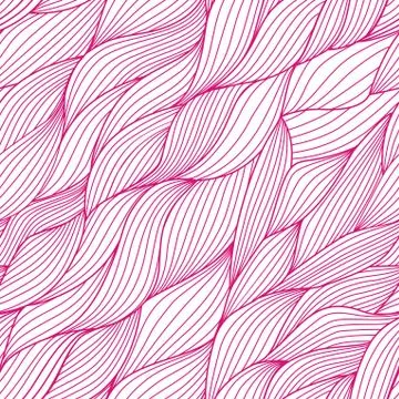 Seamless abstract hand-drawn pattern, waves background. seamless pattern can  イラスト素材
