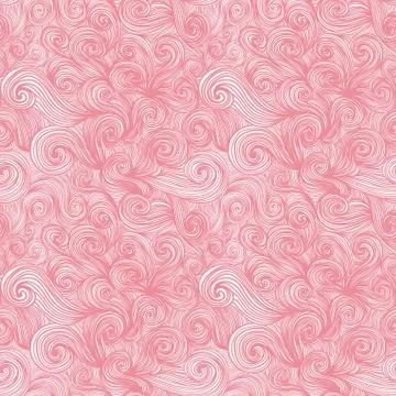 Seamless abstract hand-drawn pattern, waves background. seamless pattern can  Illustrazione stock