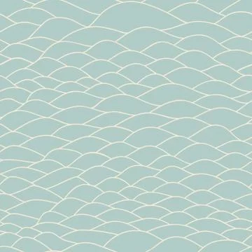Seamless abstract hand-drawn pattern, waves background. seamless pattern can  Stock Illustration