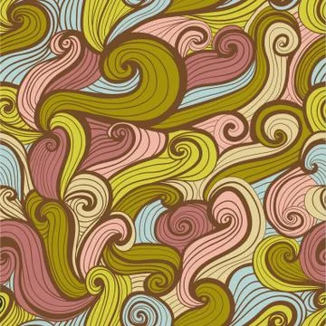 Seamless abstract hand-drawn pattern, waves background. seamless pattern can  스톡 일러스트