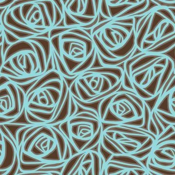 Seamless abstract hand drawn pattern, waves background Illustrazione stock