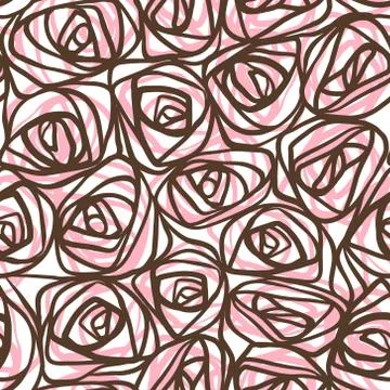 Seamless abstract hand drawn pattern, waves background Stockillustratie
