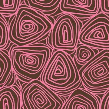 Seamless abstract hand drawn pattern, waves background Stock Illustration