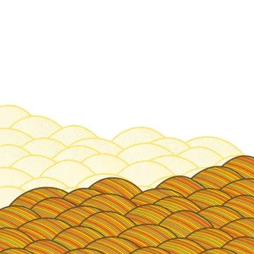 Seamless abstract hand drawn pattern, waves background Stock Illustration