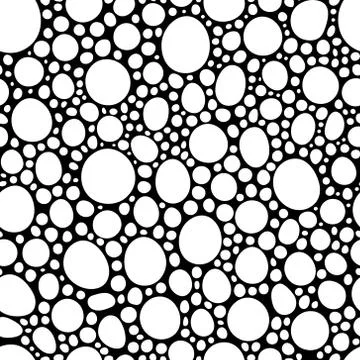 Seamless abstract hand-drawn pattern with doodle style. Black and white. Vect Illustrazione stock