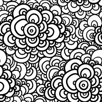 Seamless abstract hand-drawn pattern. Stock Illustration