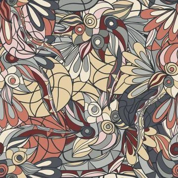 Seamless abstract hand-drawn texture Stock Illustration