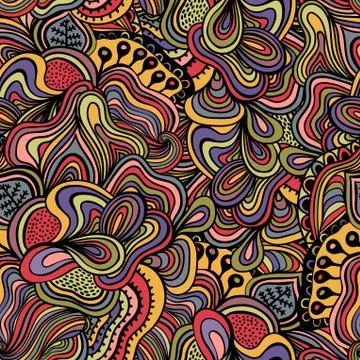 Seamless abstract hand-drawn waves texture.copy that square to the side and y Stock Illustration