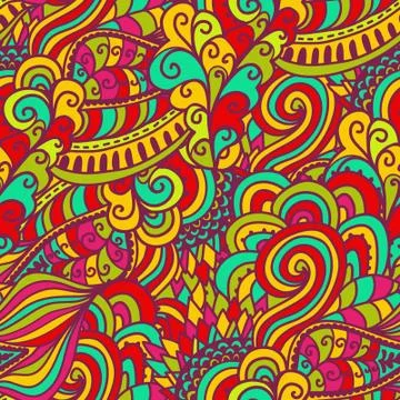 Seamless abstract hand-drawn waves pattern, wavy background. seamless pattern Stock Illustration
