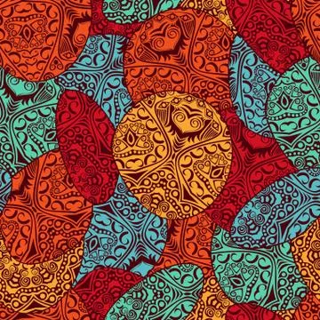 Seamless abstract hand-drawn waves pattern, wavy background. seamless pattern Stockillustratie