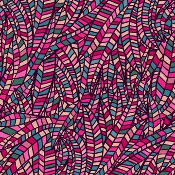 Seamless abstract hand-drawn waves pattern, wavy background. seamless pattern Illustrazione stock