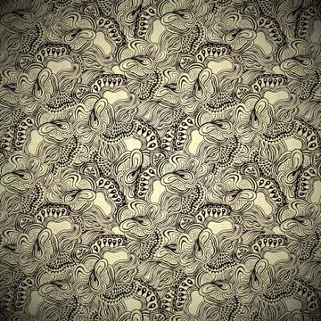 Seamless abstract hand-drawn waves pattern, wavy background. seamless pattern Illustrazione stock