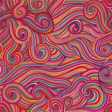 Seamless abstract hand-drawn waves texture.copy that square to the side and y Stock Illustration
