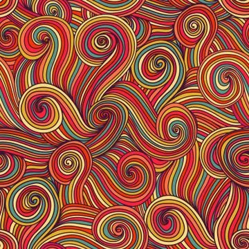 Seamless abstract hand-drawn waves texture, wavy background. seamless pattern 스톡 일러스트