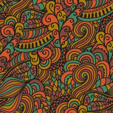 Seamless abstract hand-drawn waves pattern, wavy background. seamless pattern 스톡 일러스트