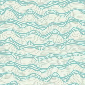 Seamless abstract hand-drawn waves texture, wavy background. seamless pattern Stockillustratie