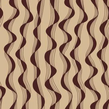 Seamless abstract hand-drawn waves texture, wavy background. copy that square Stock Illustration