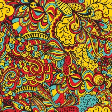 Seamless abstract hand-drawn waves pattern, wavy background. that square desi Stock Illustration