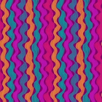 Seamless abstract hand-drawn waves pattern, wavy background. seamless pattern Stockillustratie